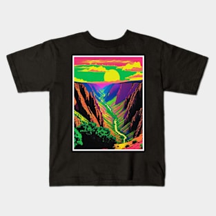 Nature's Trail Positivity in Motion Vintage Aesthetic 60s Kids T-Shirt